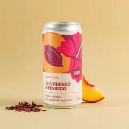 Imagem de Kit 2X: Chá De Hibisco Com Pêssego Gaseificado Brô 269Ml