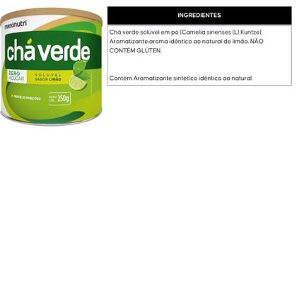 Imagem de KIT 2X Chá Verde Solúvel Zero Açucar e Calorias 250g - Maxinutri Sabor:Limão