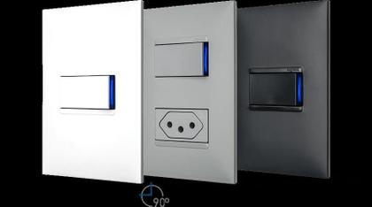 Imagem de Kit 2x Conjuntos 4x2 Interr Duplo +Tomada10A Pial Plus+Cinza