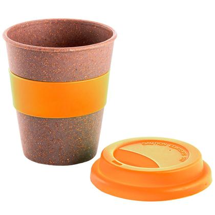 Imagem de Kit 2x Copo Fibra de Bambu 390ml Fiber TopGet Laranja