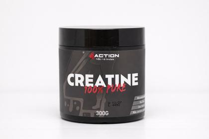 Imagem de Kit 2x Creatina Monohidratada 300g 100 Pura 4Action Camisa Dry Fit Slim Cinza Brinde