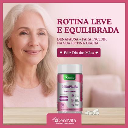 Imagem de Kit 2x Denapausa, Óleos de Prímula, Linhaça, Borragem, Vitaminas A, D, E, K, Triptofano, Menopausa e TPM, Denavita