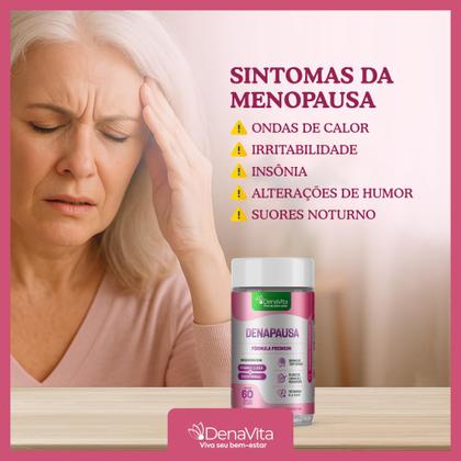 Imagem de Kit 2x Denapausa, Óleos de Prímula, Linhaça, Borragem, Vitaminas A, D, E, K, Triptofano, Menopausa e TPM, Denavita