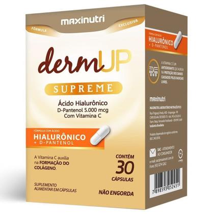 Imagem de Kit 2x DermUP Supreme D-Pantenol e Ácido Hialurônico C/ 30 Cáps - Maxinutri