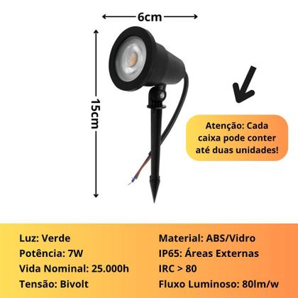 Imagem de Kit 2x Espeto De Jardim 7W Bivolt Verde