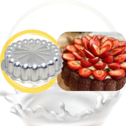 Imagem de Kit 2x Formas De Bolo Decoradas Suíça 2(20x8cm)+ Charlote G