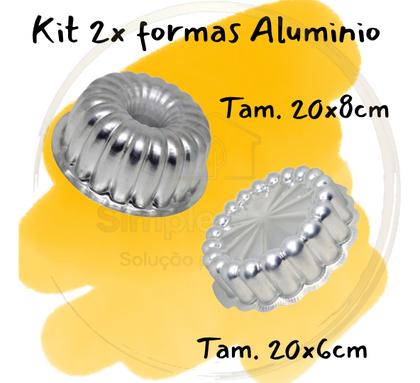 Imagem de Kit 2x Formas De Bolo Decoradas Suíça 2(20x8cm)+ Charlote G