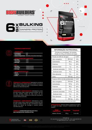 Imagem de Kit 2x Hipercalórico 6 Six Bulking 6kg  Bodybuilders