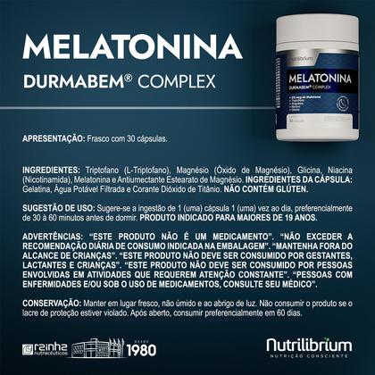 Imagem de Kit 2x Melatonina Com Magnésio Triptofano 2 Meses Nutrilibrium