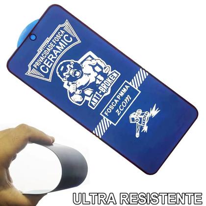 Imagem de kit 2x Películas 9D Privacidade Fosca Cerâmica Compatível Com Samsung Galaxy A04 A05 A14 A34 A35 A54 A55 Todos os Modelos