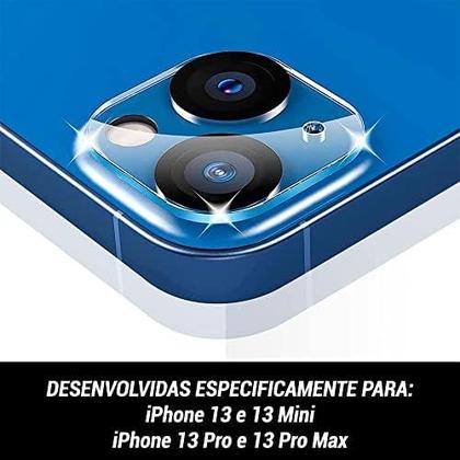Imagem de Kit 2x Películas de Vidro Protetoras Câmera Lente Compatível iPhone 13
