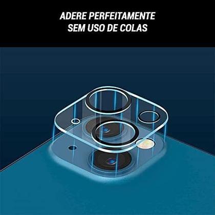 Imagem de Kit 2x Películas de Vidro Protetoras Câmera Lente Compatível iPhone 13