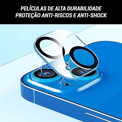 Imagem de Kit 2x Películas de Vidro Protetoras Câmera Lente Compatível iPhone 13