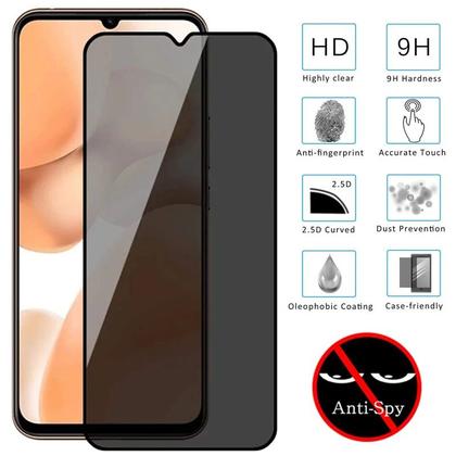 Imagem de Kit 2x Películas Privacidade 3D de Vidro Para Samsung Galaxy A22 4G