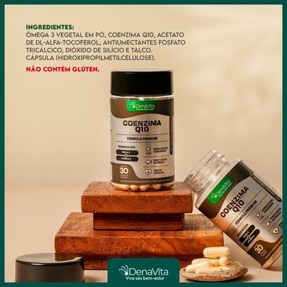 Imagem de Kit 2x Pote Coenzima Q10 + Ômega 3 + Vitamina E, Coq10, Tcm - Vegano - Denavita