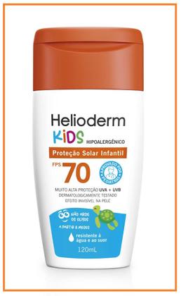 Imagem de Kit 2x Protetor Solar Corporal Helioderm Fps70 Kids 120ml