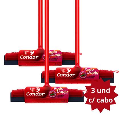 Imagem de Kit 2x Rodos Duplo Condor 1126 30cm Com Cabo