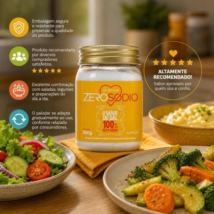 Imagem de Kit 2x Salgante Sem Sódio Zero Sódio 300g Substituto do Sal 100% Sem Sal