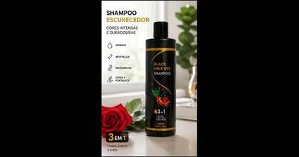 Imagem de Kit 2x Shampoo Tonalizante Preto 3 Em 1 Hidralise 500ml