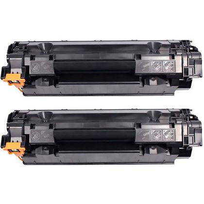 Imagem de Kit 2x Toner Compatível CE285A 285 para M1130 M1132 M1210 M1212 M1212nf P1102w 1102w 1130 1132 Preto 1.800