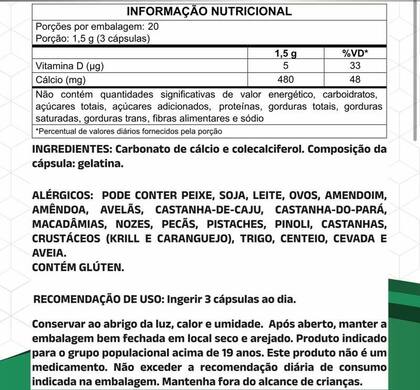 Imagem de Kit 2x Vitamina D3 60 Cápsulas 500mg Tuttiflora