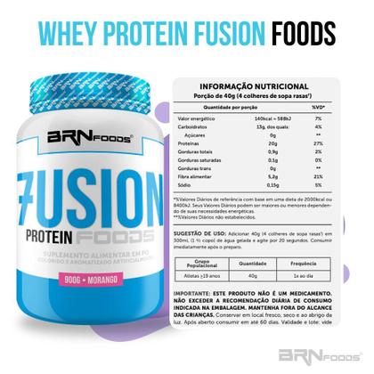 Imagem de KIT 2x Whey Fusion 900g + Coqueteleira - BRN Foods