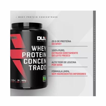 Imagem de Kit 2x Whey Protein Concentrado Sabor Brigadeiro De Pistache Pote 900g Dux