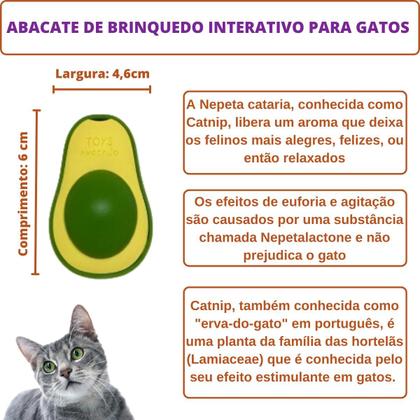 Imagem de Kit 3 Abacate Catnip Bola De Lamber Gato Interativa