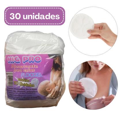 Imagem de Kit 3 Absorvente De Seios Hig pro com 30 Unidades cada DIA E NOITE