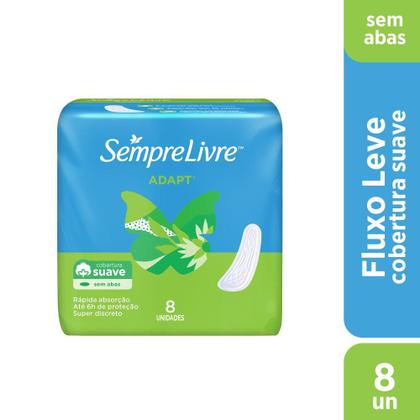 Imagem de Kit 3 Absorventes Externo Sempre Livre Adapt Sem Abas 8 unidades
