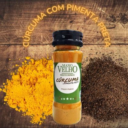 Imagem de KIT 3 Açafrão em Pó Integral com Pimenta Preta 60g Orgânico Mano Velho