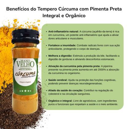 Imagem de KIT 3 Açafrão em Pó Integral com Pimenta Preta 60g Orgânico Mano Velho