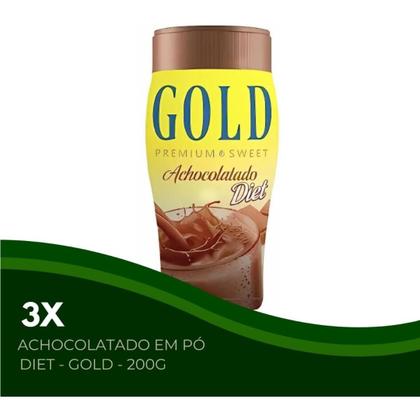 Imagem de Kit 3 Achocolatado Gold Diet Vitaminado Premium