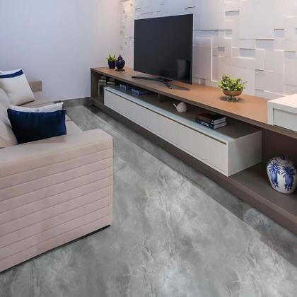 Imagem de Kit 3 Adesivo Vinilico Piso Lavavel Cimento Queimado 6M