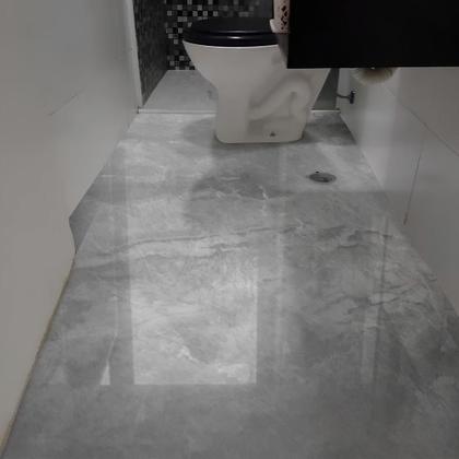 Imagem de Kit 3 Adesivo Vinilico Piso Lavavel Cimento Queimado 6M