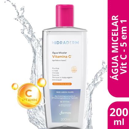 Imagem de Kit 3 Água Micelar 5 Em 1 Com Vitamina C 200ml - Hidraderm