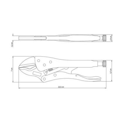 Imagem de Kit 3 Alicate De Pressão 10 Tramontina Triangular Cor Inox