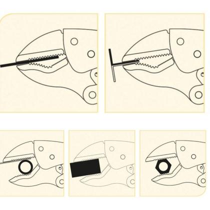Imagem de Kit 3 Alicate De Pressão 10 Tramontina Triangular Cor Inox