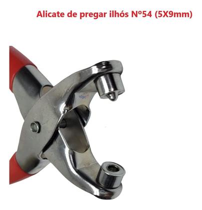 Imagem de Kit 3 Alicates Para Furar E Aplicar Ilhós E Botão Metal