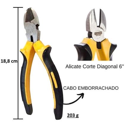 Imagem de Kit 3 Alicates Universal 8” Alicate Corte e Alicate de Bico