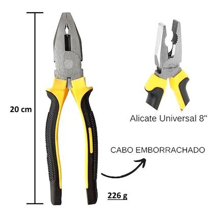 Imagem de Kit 3 Alicates Universal 8” Alicate Corte e Alicate de Bico