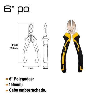 Imagem de Kit 3 Alicates - Universal, Bico e Corte Diagonal B-Tek