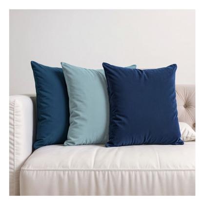 Imagem de Kit 3 Almofadas Cheia Veludo Sala Sofa Quarto 45x45 Diversidade Cores