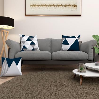 Imagem de Kit 3 Almofadas Cheias para Sala Quarto Sofá Estampas Digitais 40cm x 40cm