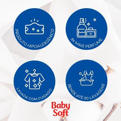 Kit 3 Amaciantes Concentrado Baby Soft Pureza e Delicadeza 1l Imagem de Kit 3 Amaciantes Concentrado Baby Soft Pureza e Delicadeza 1l