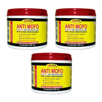 Imagem de Kit 3 Anti Mofo 400ml Allchem P/ Armários, Roupeiros, Paredes