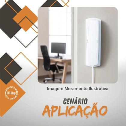 Imagem de Kit 3 Aparelho Telefone Fixo Gôngola com Fio e Teclado Luminoso mesa parede escritório prático