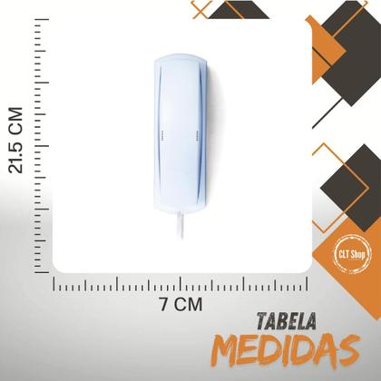 Imagem de Kit 3 Aparelho Telefone Fixo Gôngola com Fio e Teclado Luminoso mesa parede escritório prático