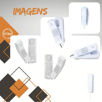 Imagem de Kit 3 Aparelho Telefone Fixo Gôngola com Fio e Teclado Luminoso mesa parede escritório prático