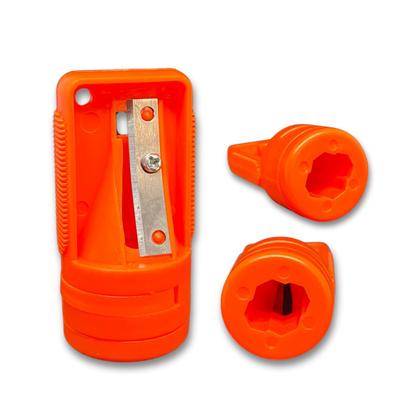 Imagem de Kit 3 Apontador Lápis Carpinteiro Encaixe Duplo Quadrado Pedreiro Marceneiro Gesseiro Profissional